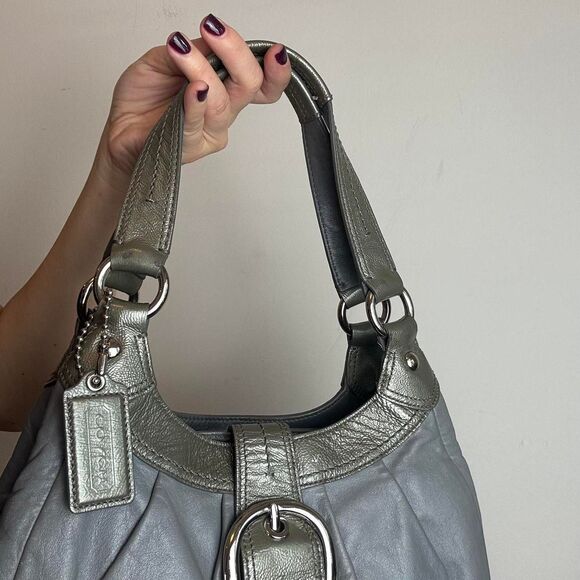 Coach Vintage Y2K Soho Grey Leather Hobo Shoulder Bag - Picture 6 of 8
